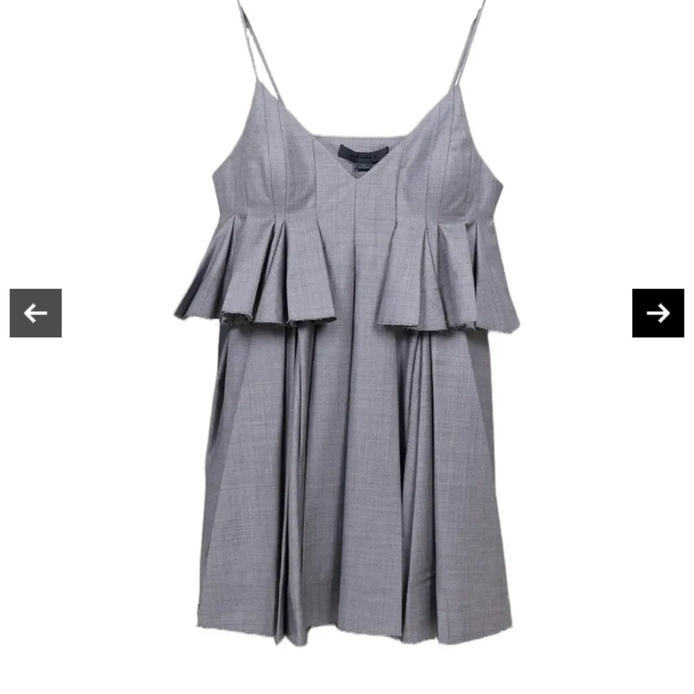 Alexander Wang Gray Pleated Mini Dress